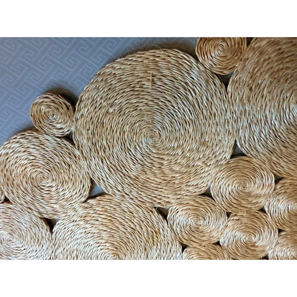 4 Vintage Bullock's Natural Jute Woven Oval Placemat 19